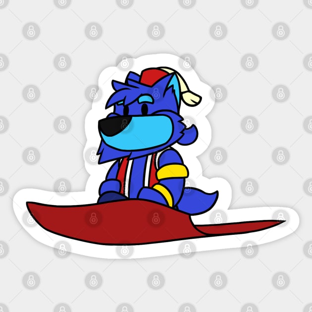 Magic Carpet Riding Genie Sticker by Colorian Matic